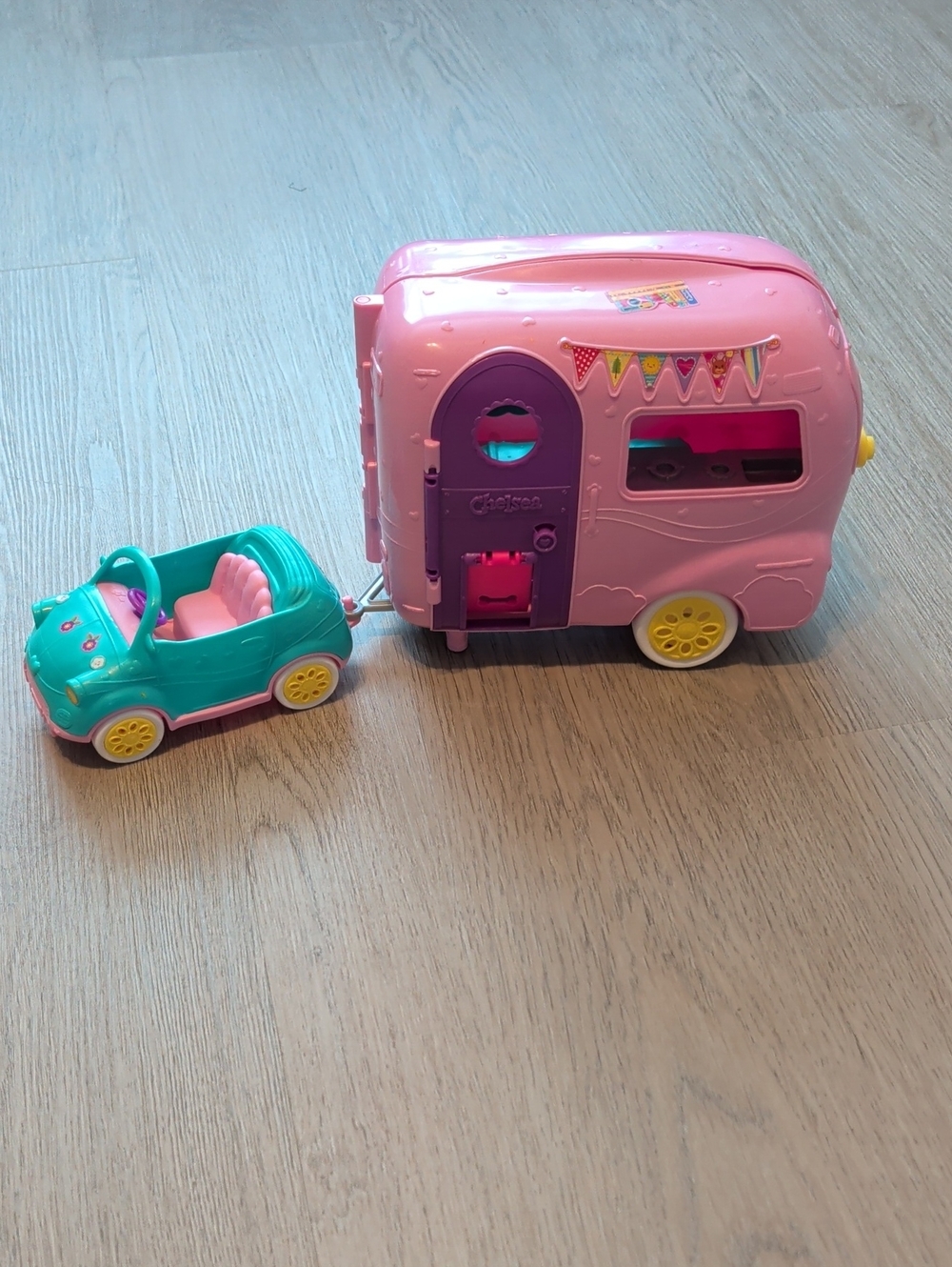 Chelsea Barbie Doll Kids Toy Camper with Teal Car